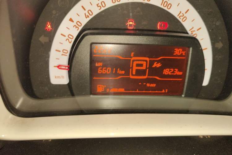 Used smart forfour 2016 1.0L 52 kW Dynamic Edition Odometer Close Up