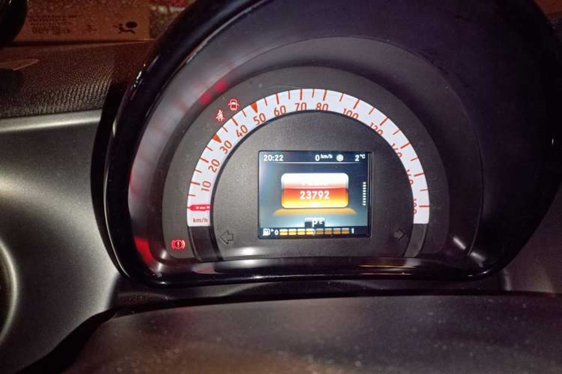 Used smart forfour 2016 0.9T 66 kW Pioneer Edition Odometer Close Up