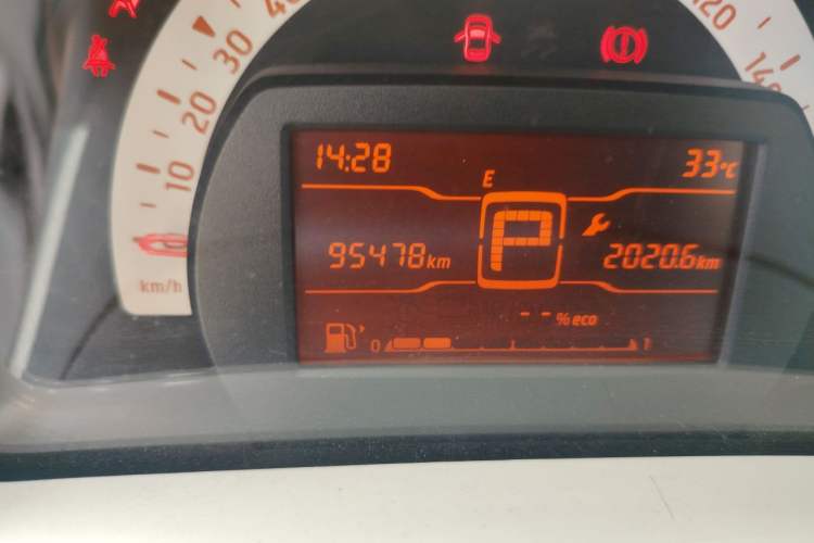 Used smart forfour 2016 1.0L 52 kW Dynamic Edition Odometer Close Up