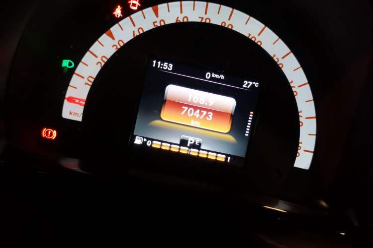 Used smart forfour 2016 1.0L 52 kW Passion Edition Odometer Close Up