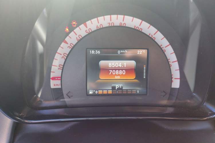 Used smart forfour 2016 1.0L 52 kW Passion Edition Odometer Close Up