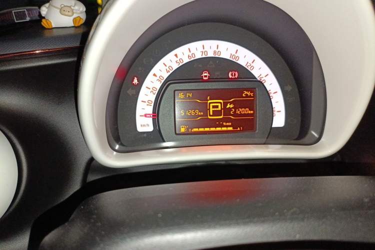 Used smart forfour 2016 1.0L 52 kW Dynamic Edition Odometer Close Up