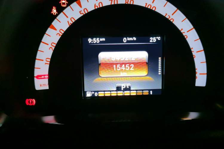 Used smart forfour 2016 0.9T 66 kW Pioneer Edition Odometer Close Up