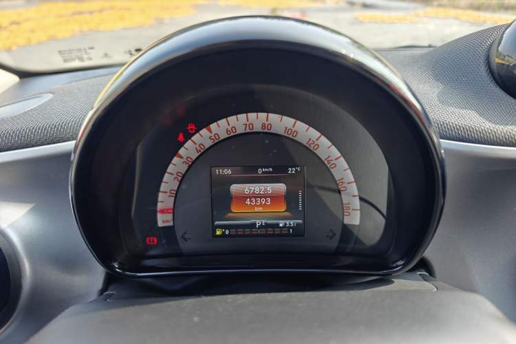Used smart forfour 2016 1.0L 52 kW Passion Edition Odometer Close Up