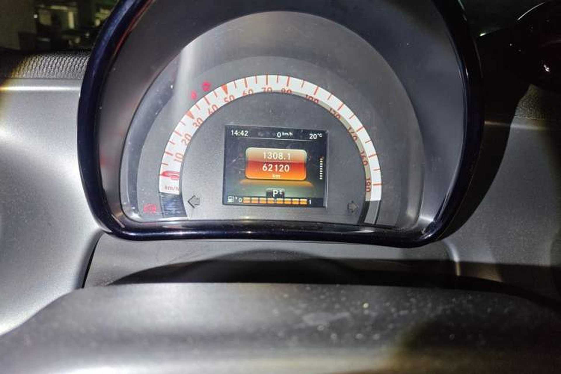Used smart forfour 2016 1.0L 52 kW Passion Edition Odometer Close Up