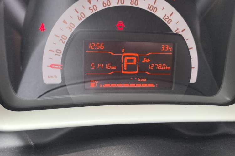 Used smart forfour 2016 1.0L 52 kW Dynamic Edition Odometer Close Up