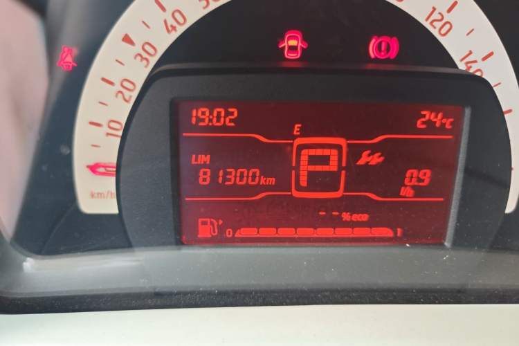 Used smart forfour 2016 1.0L 52 kW Dynamic Edition Odometer Close Up