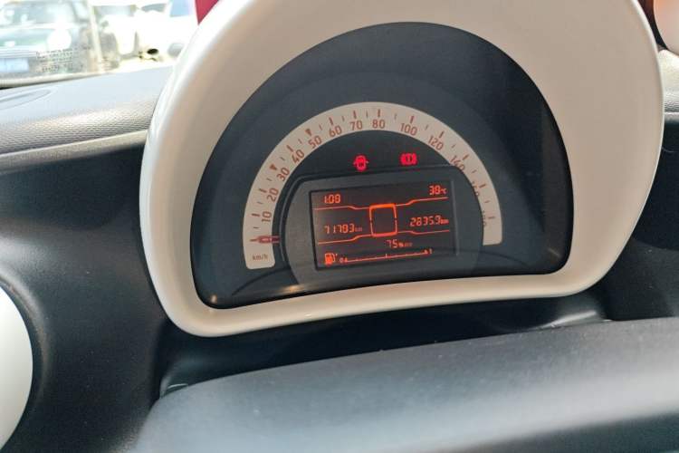 Used smart forfour 2018 1.0L 52 kW Dynamic Edition Odometer Close Up