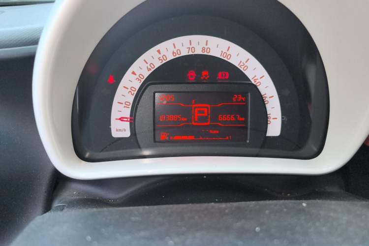 Used smart forfour 2018 1.0L 52 kW Dynamic Edition Odometer Close Up