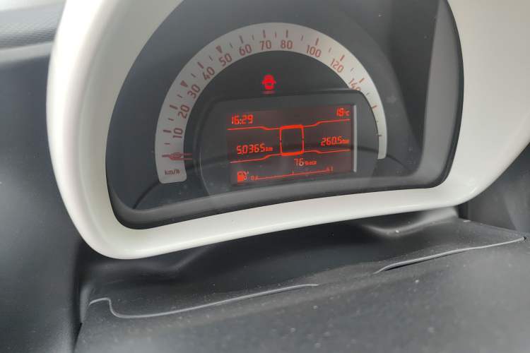 Used smart forfour 2018 1.0L 52 kW Dynamic Edition Odometer Close Up