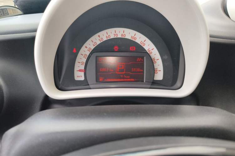 Used smart forfour 2018 1.0L 52 kW Dynamic Edition Odometer Close Up