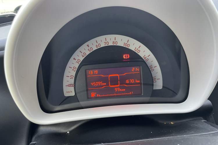Used smart forfour 2018 1.0L 52 kW Dynamic Edition Odometer Close Up