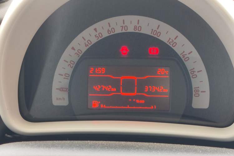 Used smart forfour 2018 1.0L 52 kW Dynamic Edition Odometer Close Up
