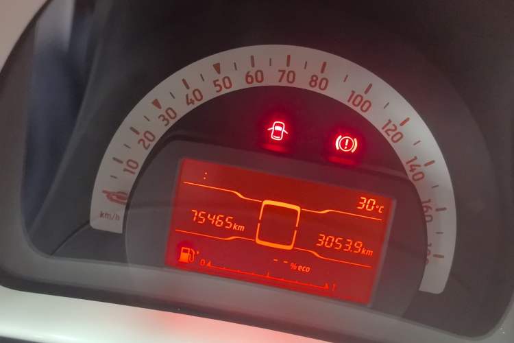 Used smart forfour 2018 1.0L 52 kW Dynamic Edition Odometer Close Up