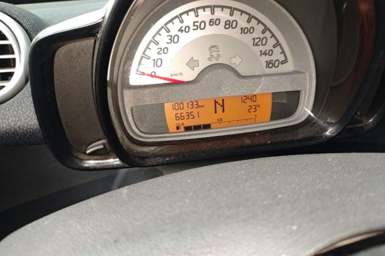 Used smart fortwo 2012 1.0 MHD Hardtop Comfort Edition Odometer Close Up