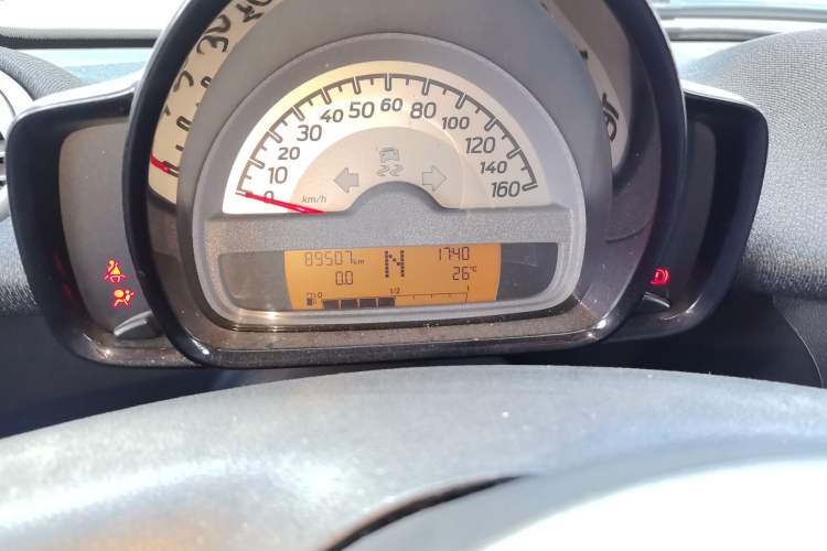 Used smart fortwo 2012 1.0 MHD Hardtop Standard Edition Odometer Close Up