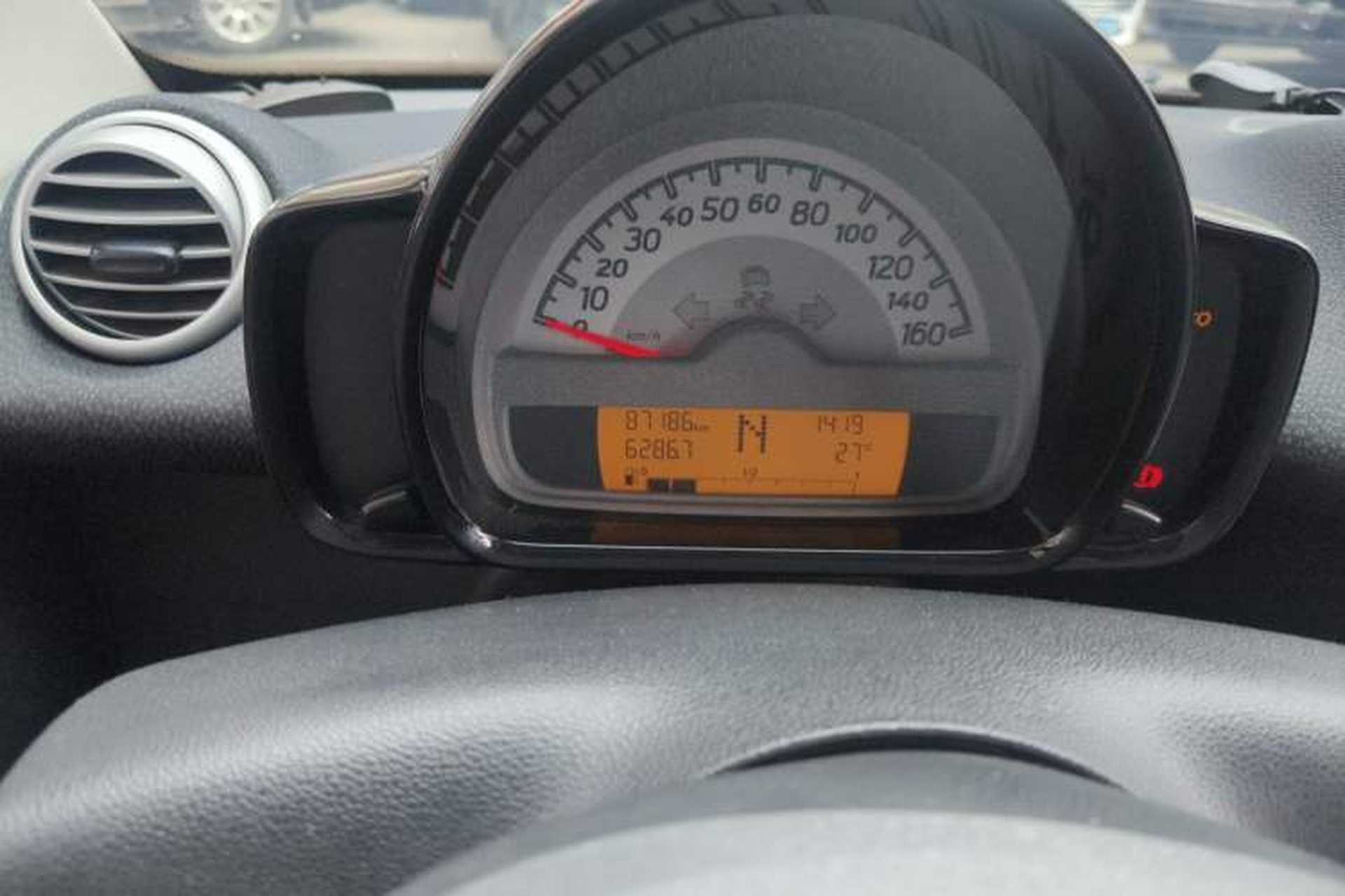 Used smart fortwo 2012 1.0 MHD Hardtop Standard Edition Odometer Close Up