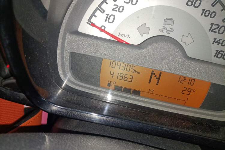 Used smart fortwo 2012 1.0 MHD Hardtop Comfort Edition Odometer Close Up