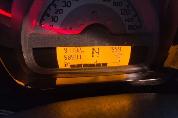Used smart fortwo 2012 1.0 MHD Hardtop Standard Edition Odometer Close Up