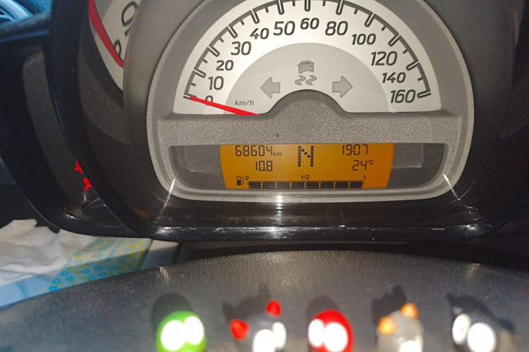 Used smart fortwo 2012 1.0 MHD Hardtop Standard Edition Odometer Close Up