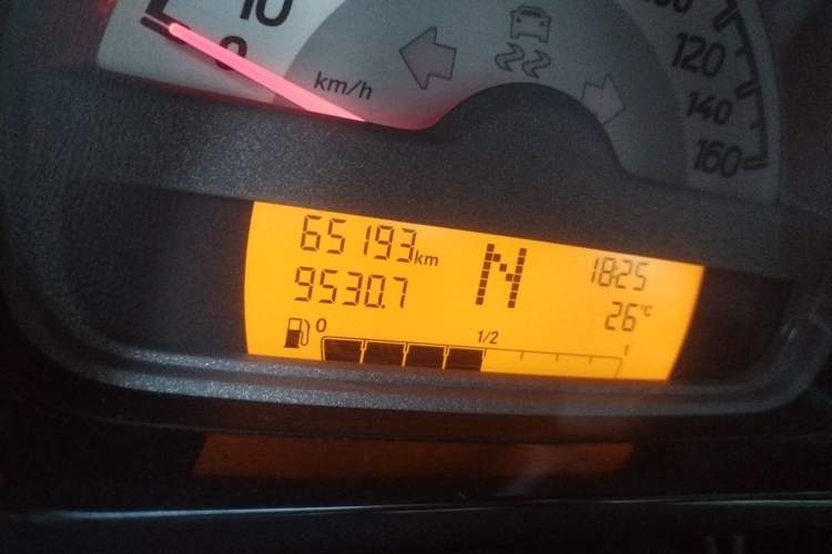 Used smart fortwo 2014 1.0 MHD Hardtop New Year Special Edition Odometer Close Up