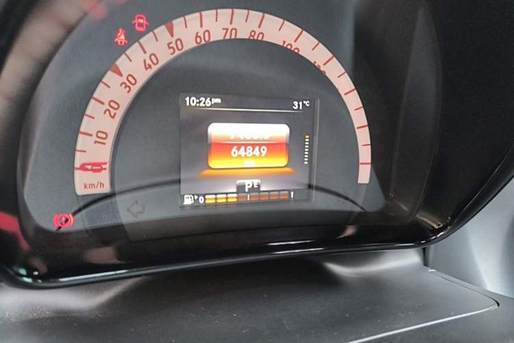 Used smart fortwo 2015 1.0L 52 kW Hardtop Passion Edition Odometer Close Up
