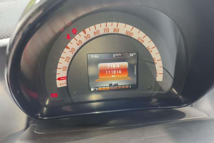 Used smart fortwo 2015 1.0L 52 kW Hardtop Passion Edition Odometer Close Up