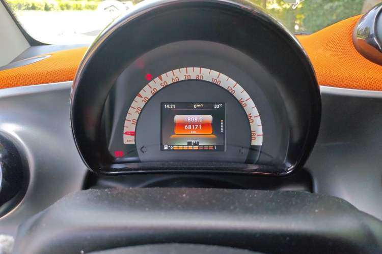 Used smart fortwo 2015 1.0L 52 kW Hardtop Passion Edition Odometer Close Up