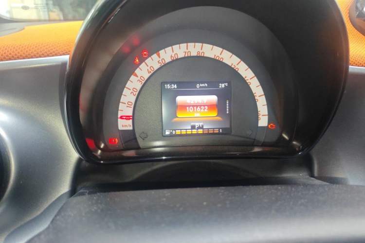 Used smart fortwo 2015 1.0L 52 kW Hardtop Passion Edition Odometer Close Up