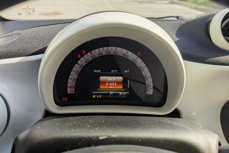 Used smart fortwo 2015 1.0L 52 kW Hardtop Passion Edition Odometer Close Up