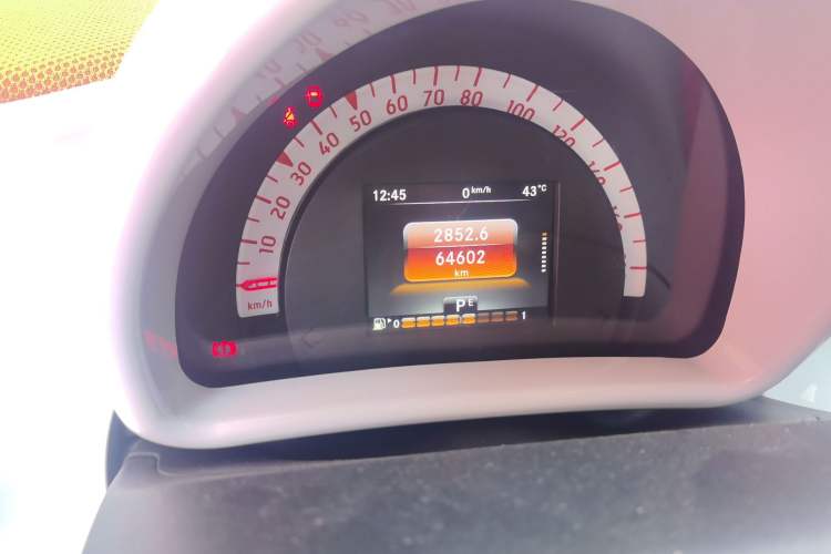 Used smart fortwo 2015 1.0L 52 kW Hardtop Passion Edition Odometer Close Up