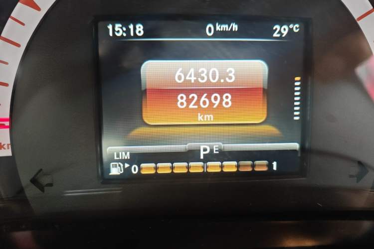 Used smart fortwo 2015 1.0L 52 kW Hardtop Passion Edition Odometer Close Up