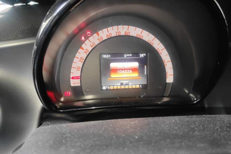 Used smart fortwo 2015 1.0L 52 kW Hardtop Passion Edition Odometer Close Up