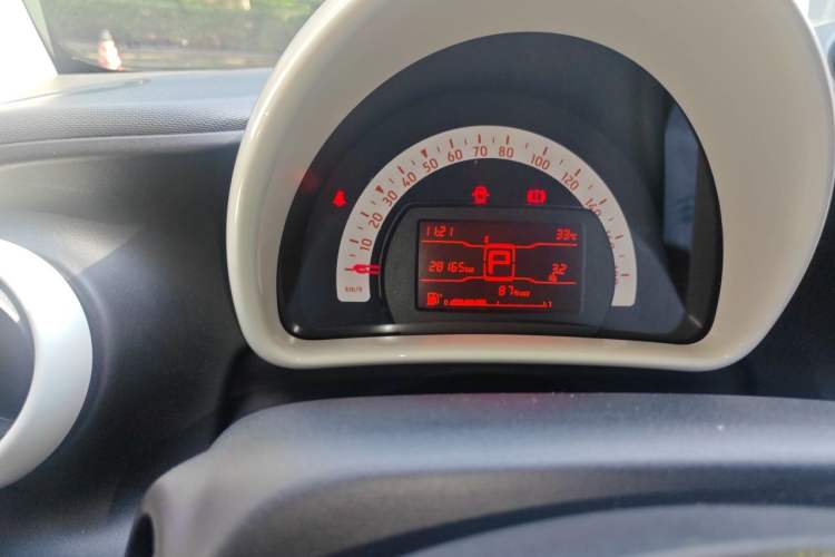 Used smart fortwo 2015 1.0L 52 kW hardtop Dynamic version Odometer Close Up