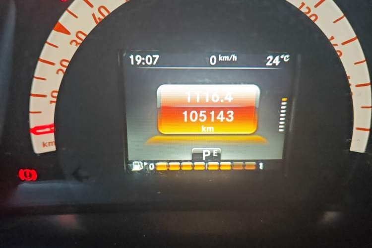Used smart fortwo 2015 1.0L 52 kW Hardtop Passion Edition Odometer Close Up