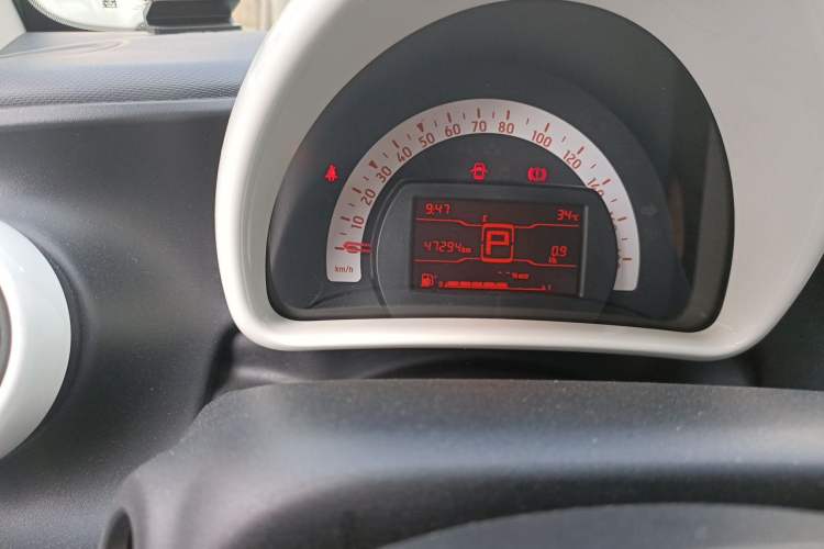 Used smart fortwo 2015 1.0L 52 kW hardtop Dynamic version Odometer Close Up