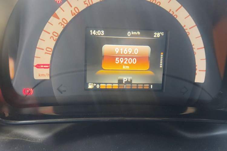 Used smart fortwo 2015 1.0L 52 kW Hardtop Passion Edition Odometer Close Up