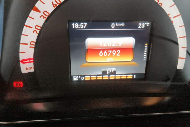Used smart fortwo 2015 1.0L 52 kW Hardtop Passion Edition Odometer Close Up
