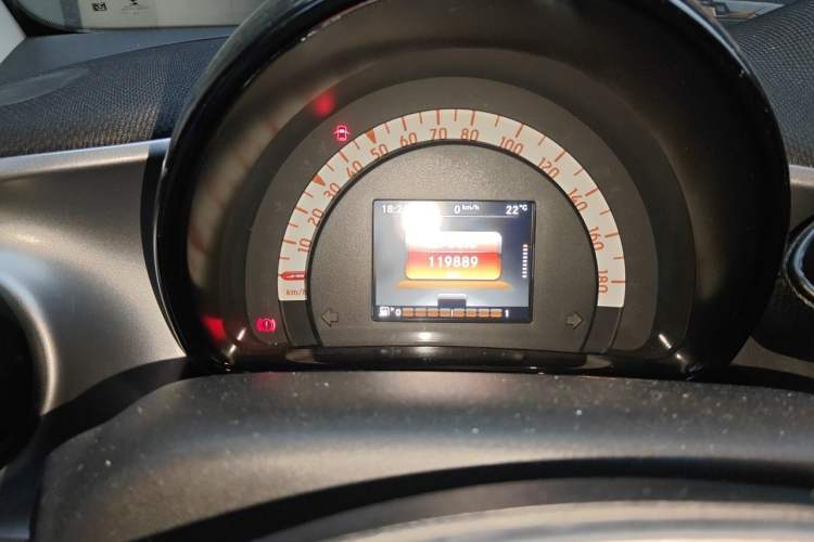 Used smart fortwo 2015 1.0L 52 kW Hardtop Passion Edition Odometer Close Up