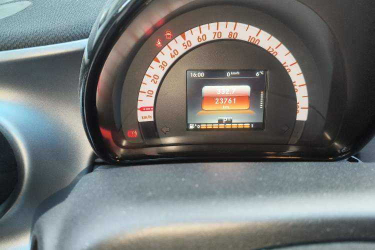 Used smart fortwo 2015 1.0L 52 kW Hardtop Passion Edition Odometer Close Up