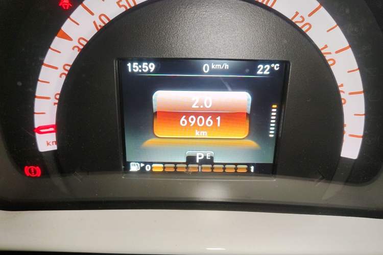 Used smart fortwo 2015 1.0L 52 kW Hardtop Passion Edition Odometer Close Up