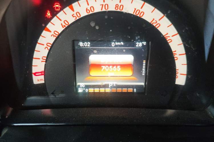 Used smart fortwo 2015 1.0L 52 kW Hardtop Passion Edition Odometer Close Up