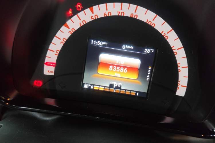 Used smart fortwo 2015 1.0L 52 kW Hardtop Passion Edition Odometer Close Up