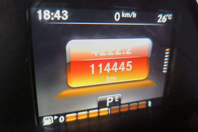 Used smart fortwo 2015 1.0L 52 kW Hardtop Passion Edition Odometer Close Up