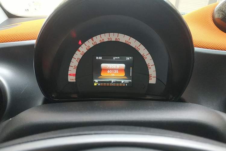 Used smart fortwo 2015 1.0L 52 kW Hardtop Passion Edition Odometer Close Up
