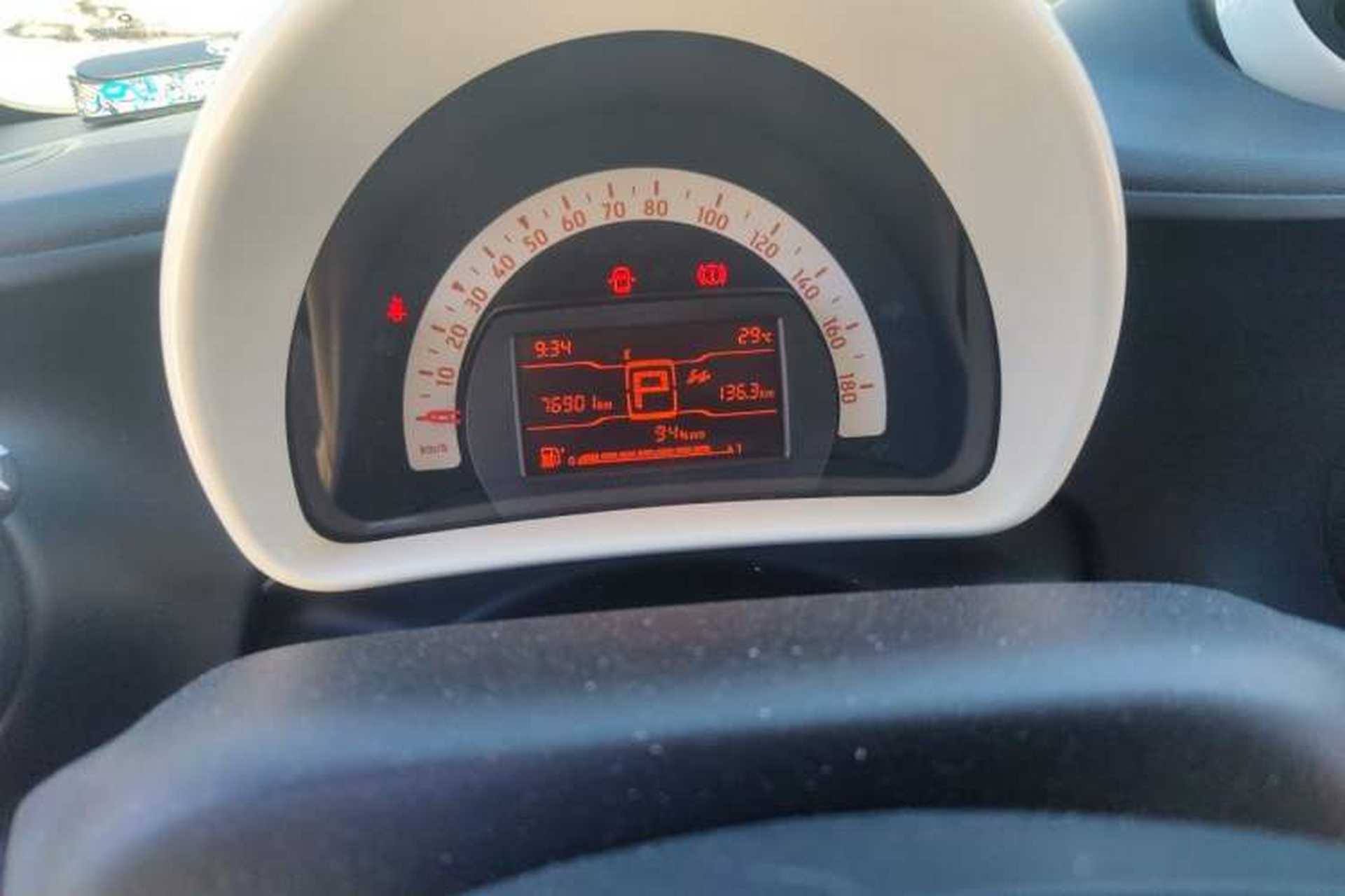 Used smart fortwo 2015 1.0L 52 kW hardtop Dynamic version Odometer Close Up