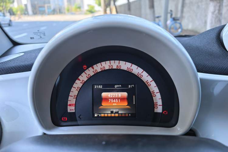 Used smart fortwo 2015 1.0L 52 kW Hardtop Passion Edition Odometer Close Up
