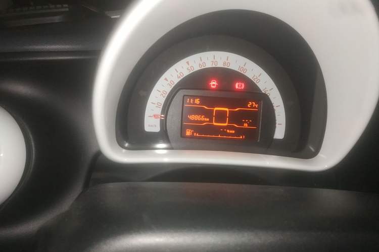 Used smart fortwo 2015 1.0L 52 kW hardtop Dynamic version Odometer Close Up