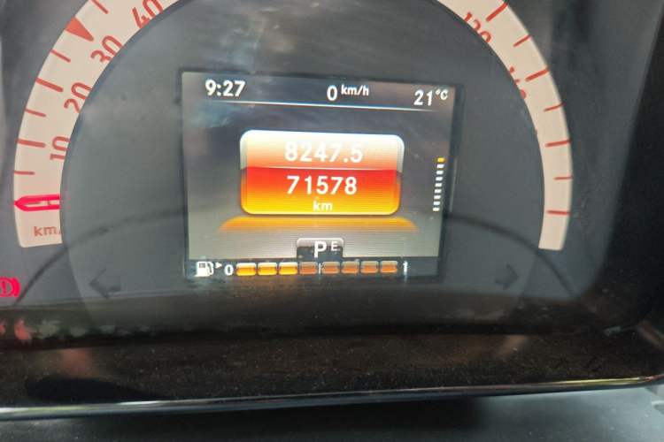 Used smart fortwo 2015 1.0L 52 kW Hardtop Passion Edition Odometer Close Up