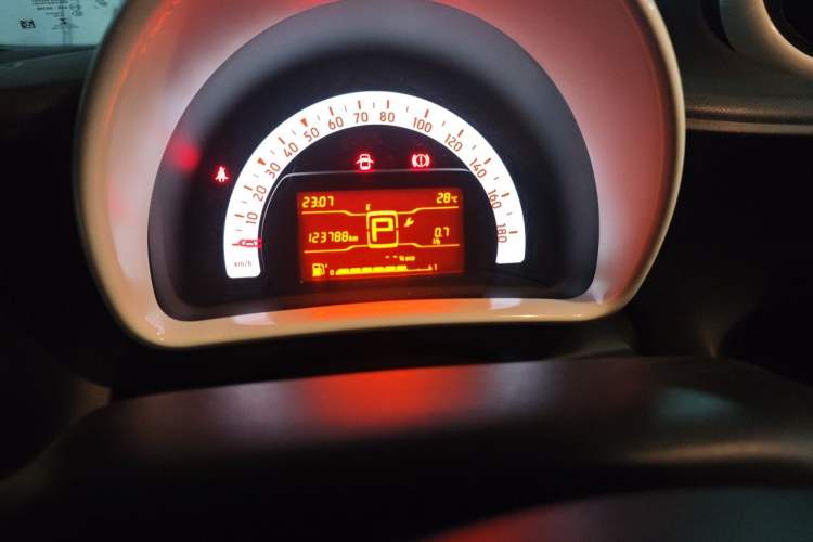 Used smart fortwo 2015 1.0L 52 kW hardtop Dynamic version Odometer Close Up